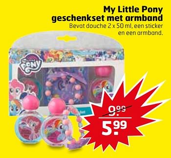 Aanbiedingen My little pony geschenkset met armband - My Little Pony - Geldig van 07/11/2017 tot 12/11/2017 bij Trekpleister