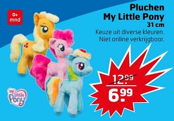 Aanbiedingen Pluchen my little pony - My Little Pony - Geldig van 07/11/2017 tot 12/11/2017 bij Trekpleister