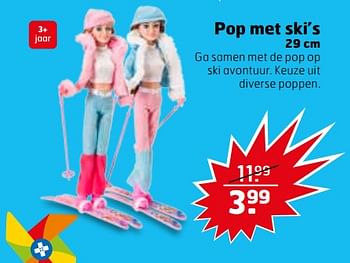 Aanbiedingen Pop met ski`s - Huismerk - Trekpleister - Geldig van 07/11/2017 tot 12/11/2017 bij Trekpleister