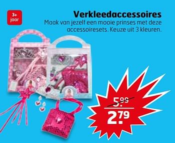 Aanbiedingen Verkleedaccessoires maak van jezelf een mooie prinses met deze accessoiresets - Huismerk - Trekpleister - Geldig van 07/11/2017 tot 12/11/2017 bij Trekpleister