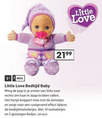 Aanbiedingen Little love bedtijd baby - Little Love - Geldig van 23/10/2017 tot 05/12/2017 bij Top1Toys