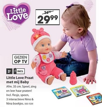 Aanbiedingen Little love praat met mij baby - Little Love - Geldig van 23/10/2017 tot 05/12/2017 bij Top1Toys