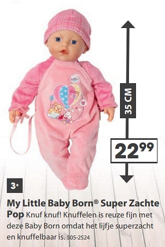 Aanbiedingen My little baby born super zachte pop - Baby Born - Geldig van 23/10/2017 tot 05/12/2017 bij Top1Toys