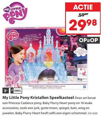 Aanbiedingen My little pony kristallen speelkasteel - My Little Pony - Geldig van 23/10/2017 tot 05/12/2017 bij Top1Toys