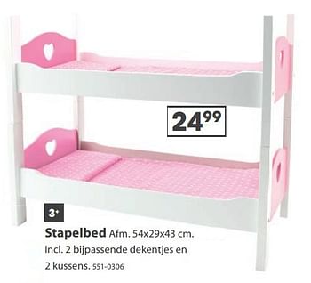 Aanbiedingen Stapelbed - Huismerk - Top1Toys - Geldig van 23/10/2017 tot 05/12/2017 bij Top1Toys