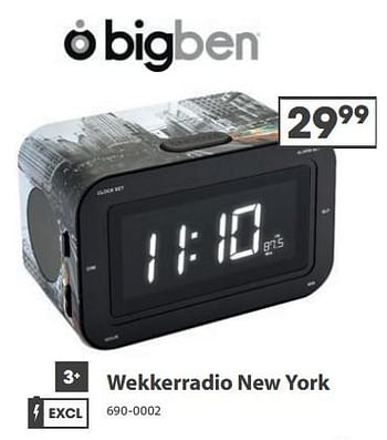 Aanbiedingen Wekkerradio new york - BIGben - Geldig van 23/10/2017 tot 05/12/2017 bij Top1Toys