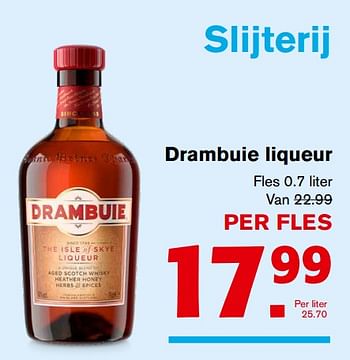 Aanbiedingen Drambuie liqueur - Drambuie - Geldig van 08/11/2017 tot 14/11/2017 bij Hoogvliet
