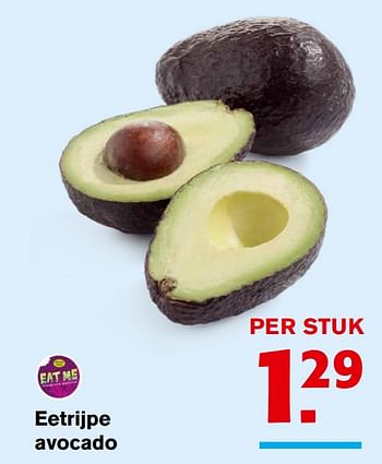 Aanbiedingen Eetrijpe avocado - Huismerk - Hoogvliet - Geldig van 08/11/2017 tot 14/11/2017 bij Hoogvliet