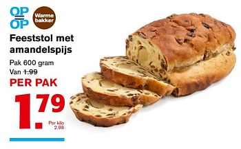 Aanbiedingen Feeststol met amandelspijs - Huismerk - Hoogvliet - Geldig van 08/11/2017 tot 14/11/2017 bij Hoogvliet