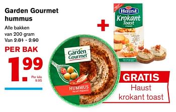 Aanbiedingen Garden gourmet hummus - Garden Gourmet - Geldig van 08/11/2017 tot 14/11/2017 bij Hoogvliet