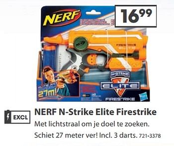 Aanbiedingen Nerf n-strike elite firestrike - Nerf - Geldig van 23/10/2017 tot 05/12/2017 bij Top1Toys