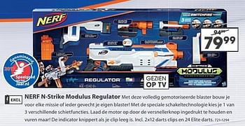 Aanbiedingen Nerf n-strike modulus regulator - Nerf - Geldig van 23/10/2017 tot 05/12/2017 bij Top1Toys