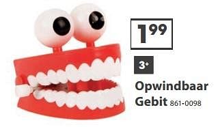 Aanbiedingen Opwindbaar gebit - Huismerk - Top1Toys - Geldig van 23/10/2017 tot 05/12/2017 bij Top1Toys