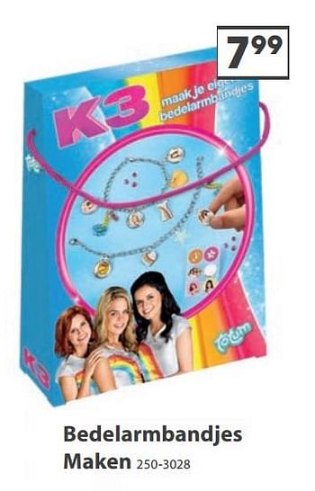 Aanbiedingen Bedelarmbandjes maken - K3 - Geldig van 23/10/2017 tot 05/12/2017 bij Top1Toys