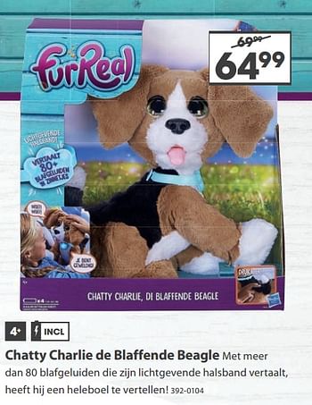 Aanbiedingen Chatty charlie de blaffende beagle - FurReal - Geldig van 23/10/2017 tot 05/12/2017 bij Top1Toys