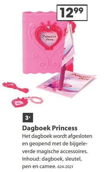 Aanbiedingen Dagboek princess - Huismerk - Top1Toys - Geldig van 23/10/2017 tot 05/12/2017 bij Top1Toys