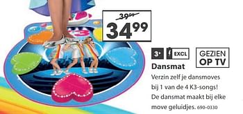 Aanbiedingen Dansmat - K3 - Geldig van 23/10/2017 tot 05/12/2017 bij Top1Toys