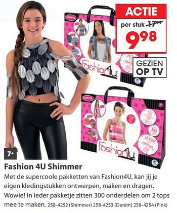 Aanbiedingen Fashion 4u shimmer - Fashion4U - Geldig van 23/10/2017 tot 05/12/2017 bij Top1Toys