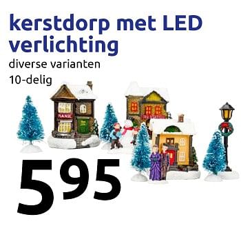 Aanbiedingen Kerstdorp met led verlichting - Huismerk - Action - Geldig van 08/11/2017 tot 14/11/2017 bij Action
