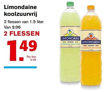 Aanbiedingen Limondaine koolzuurvrij - Limondaine - Geldig van 08/11/2017 tot 14/11/2017 bij Hoogvliet