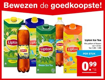 Aanbiedingen Lipton ice tea - Lipton - Geldig van 08/11/2017 tot 14/11/2017 bij Hoogvliet