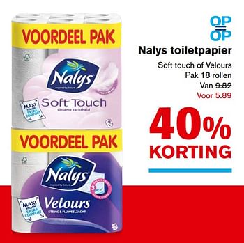 Aanbiedingen Nalys toiletpapier - Nalys - Geldig van 08/11/2017 tot 14/11/2017 bij Hoogvliet
