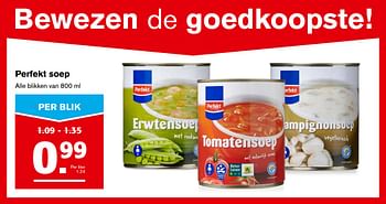 Aanbiedingen Perfekt soep - Perfekt - Geldig van 08/11/2017 tot 14/11/2017 bij Hoogvliet