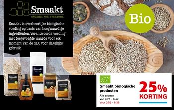 Aanbiedingen Smaakt biologische producten - Smaakt - Geldig van 08/11/2017 tot 14/11/2017 bij Hoogvliet