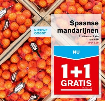 Aanbiedingen Spaanse mandarijnen - Huismerk - Hoogvliet - Geldig van 08/11/2017 tot 14/11/2017 bij Hoogvliet