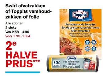 Aanbiedingen Swirl afvalzakken of toppits vershoudzakken of folie - Huismerk - Hoogvliet - Geldig van 08/11/2017 tot 14/11/2017 bij Hoogvliet