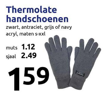 Aanbiedingen Thermolate handschoenen - Huismerk - Action - Geldig van 08/11/2017 tot 14/11/2017 bij Action