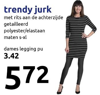 Aanbiedingen Trendy jurk - Trendy - Geldig van 08/11/2017 tot 14/11/2017 bij Action
