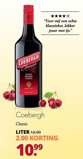 Aanbiedingen Coebergh classic - Coebergh - Geldig van 06/11/2017 tot 18/11/2017 bij Mitra