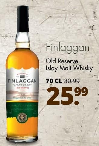Aanbiedingen Finlaggan old reserve islay malt whisky - Finlaggan - Geldig van 06/11/2017 tot 18/11/2017 bij Mitra