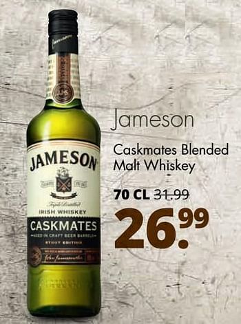 Aanbiedingen Jameson caskmates blended malt whiskey - Jameson - Geldig van 06/11/2017 tot 18/11/2017 bij Mitra