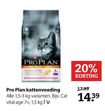 Aanbiedingen Pro plan kattenvoeding - Purina - Geldig van 06/11/2017 tot 19/11/2017 bij Boerenbond