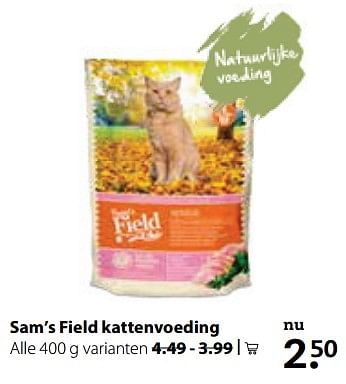 Aanbiedingen Sam`s field kattenvoeding - Sam's Field - Geldig van 06/11/2017 tot 19/11/2017 bij Boerenbond
