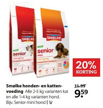 Aanbiedingen Senior mini hond - Smølke - Geldig van 06/11/2017 tot 19/11/2017 bij Boerenbond