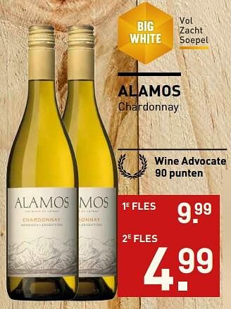 Aanbiedingen Alamos chardonnay - Witte wijnen - Geldig van 06/11/2017 tot 19/11/2017 bij Gall & Gall