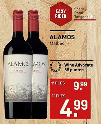 Aanbiedingen Alamos malbec - Rode wijnen - Geldig van 06/11/2017 tot 19/11/2017 bij Gall & Gall