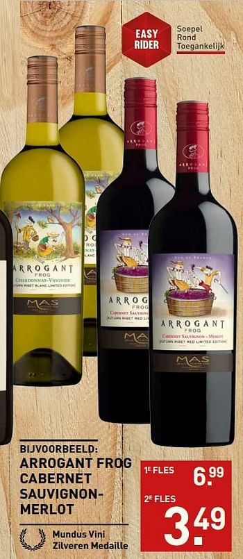 Aanbiedingen Arrogant frog cabernet sauvignonmerlot - Rode wijnen - Geldig van 06/11/2017 tot 19/11/2017 bij Gall & Gall