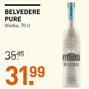 Aanbiedingen Belvedere pure wodka - Belvédere - Geldig van 06/11/2017 tot 19/11/2017 bij Gall & Gall
