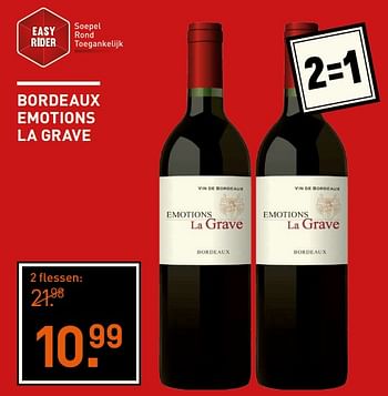 Aanbiedingen Bordeaux emotions la grave - Rode wijnen - Geldig van 06/11/2017 tot 19/11/2017 bij Gall & Gall
