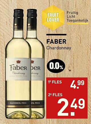 Aanbiedingen Faber chardonnay - Witte wijnen - Geldig van 06/11/2017 tot 19/11/2017 bij Gall & Gall