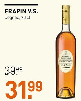 Aanbiedingen Frapin v.s. cognac - Frapin VS - Geldig van 06/11/2017 tot 19/11/2017 bij Gall & Gall