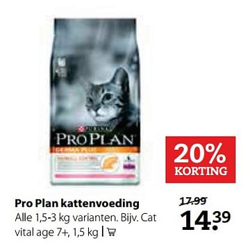 Aanbiedingen Pro plan kattenvoeding - Pro Plan - Geldig van 06/11/2017 tot 19/11/2017 bij Pets Place
