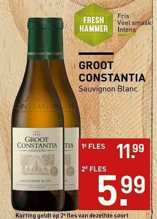 Aanbiedingen Groot constantia sauvignon blanc - Witte wijnen - Geldig van 06/11/2017 tot 19/11/2017 bij Gall & Gall