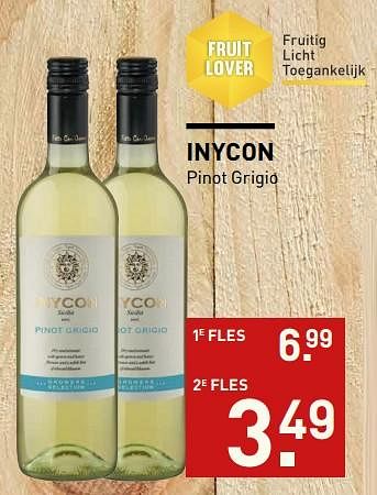 Aanbiedingen Inycon pinot grigio - Witte wijnen - Geldig van 06/11/2017 tot 19/11/2017 bij Gall & Gall