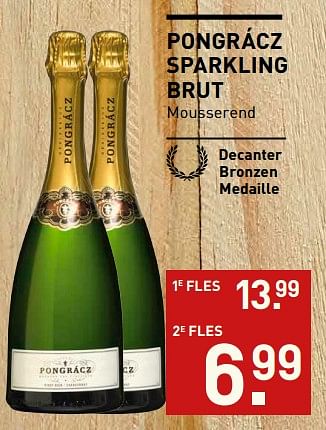 Aanbiedingen Pongrácz sparkling brut mousserend - Schuimwijnen - Geldig van 06/11/2017 tot 19/11/2017 bij Gall & Gall