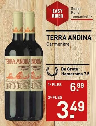 Aanbiedingen Terra andina carmenère - Rode wijnen - Geldig van 06/11/2017 tot 19/11/2017 bij Gall & Gall